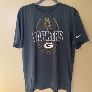 Nike Dri-Fit Green Bay Packers Football NFL Team Green T-Shirt, Men's Size L